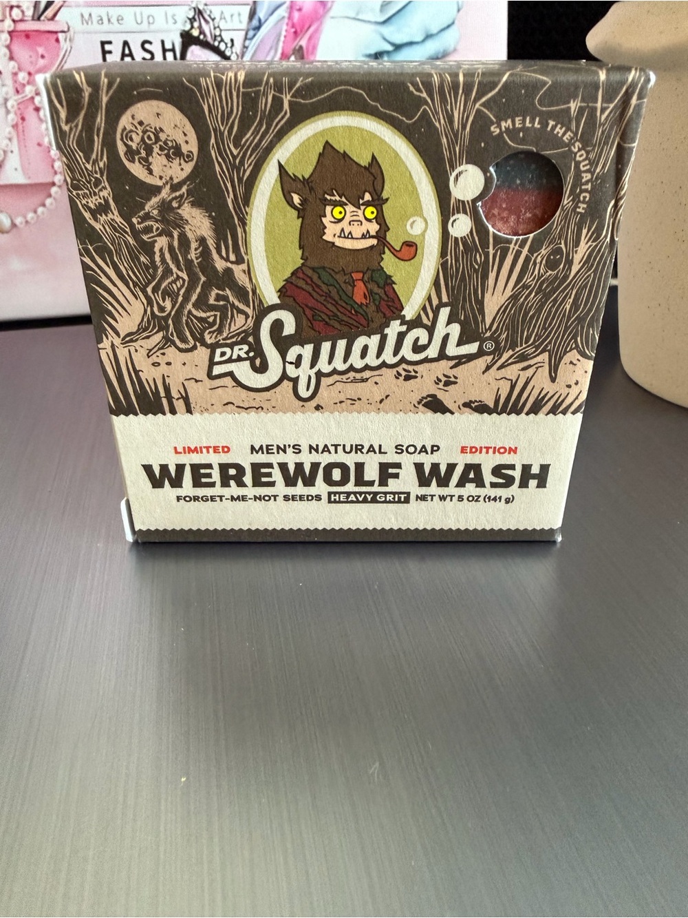 Dr. Squatch Werewolf Wash Men's Natural Body Wash - Brown Exfoliating Soap